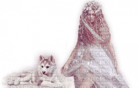 woman with wolf bp - Free PNG