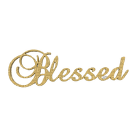 Kaz_Creations Text-Blessed - zdarma png