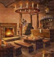 vintage old tavern room background - 無料png