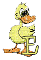 Kaz_Creations Alphabets Ducks Letter E - Free animated GIF