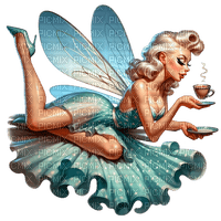 springtimes woman retro pinup vintage fairy - PNG gratuit