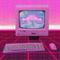 Pink Vaporwave Background - Nemokamas animacinis gif