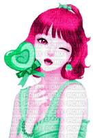 Enakei.Green.Pink - By KittyKatLuv65 - gratis png