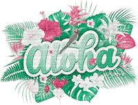 soave text summer  deco flowers tropical aloha - PNG gratuit