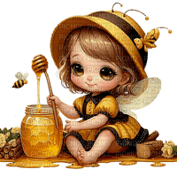 Little Girl - Honey -Bee - besplatni png
