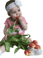 flower,tulip,baby,children - PNG gratuit