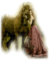 Kaz_Creations Woman Femme With Horse - ilmainen png