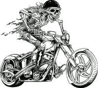 MMarcia tube motocicleta caveira black - darmowe png