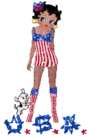 Betty Boop USA - Bezmaksas animēts GIF