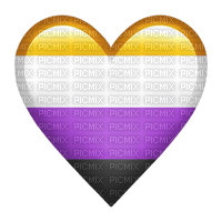 Nonbinary non binary Pride heart emoji - bezmaksas png