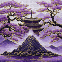 Japanese landscape - Gratis geanimeerde GIF