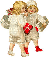 Vintage Children Winter Christmas - PNG gratuit