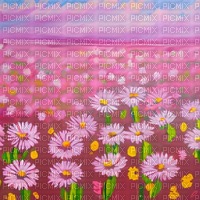 Pink Daisy Field - Free PNG