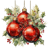 Christmas ornaments - GIF animado gratis