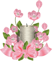 Kaz_Creations Flowers Flower Deco Ribbons Bows Candle Colours Candles - Free PNG