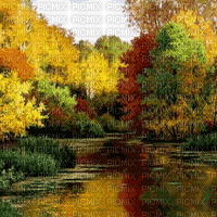 Animated Autumn Scenery Background - Free animated GIF