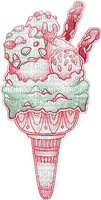soave deco ice cream summer pink green - Free PNG