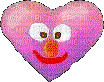 Coeur clown - Бесплатный анимированный гифка