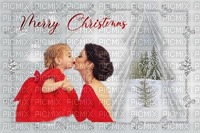 min@ christmas-- mother and daughter - ilmainen png