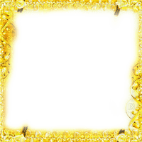 Yellow/Gold Flowers Frame - By KittyKatLuv65 - PNG gratuit
