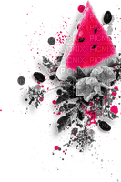 soave  deco summer watermelon flowers scrap - PNG gratuit