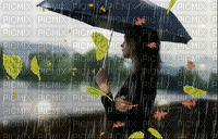 maj gif femme pluie - GIF animado grátis