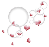 cecily-bulles transparentes coeurs - PNG gratuit