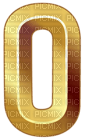 Kaz_Creations Numbers Gold 0 - zdarma png