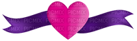 Kaz_Creations Love Banner Heart Deco Colours - png ฟรี