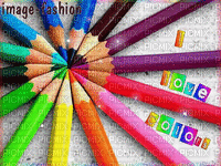 crayons de couleurs - GIF animado gratis