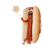 hot dog sausage fun eat deco bread tube  gif anime animated animation - GIF animado gratis
