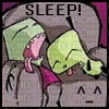 sleep ^_^ gir and zim napping square - бесплатно png