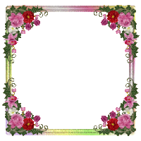 frame cadre roses valentine - Gratis animeret GIF