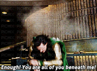 Loki - Enough! You are all of you beneath me! - Ingyenes animált GIF