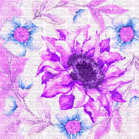 BG   sumerflowersanimatedpurpleidca - Безплатен анимиран GIF