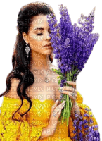 Женщина с  цветами - png grátis