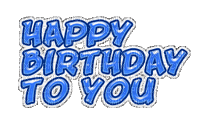 Happy Birthday.Text.Blue.Victoriabea - GIF animado gratis