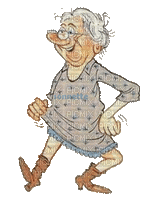 elderly woman - Zdarma animovaný GIF