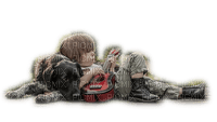 Kaz_Creations Child Playing Guitar Dog - 免费PNG