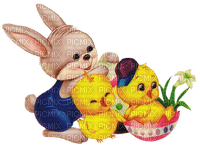 Kaz_Creations Easter Bunny Chicks Deco - PNG gratuit