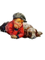 loly33 enfant  chien vintage - безплатен png
