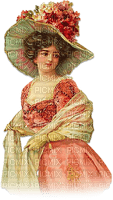 soave woman vintage spring victorian  pink  brown
