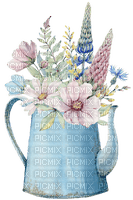 kikkapink deco summer flowers blue - PNG gratuit