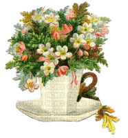 Frühlingsblumen, Tasse, - nemokama png