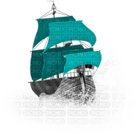 soave deco summer ship black white teal - δωρεάν png