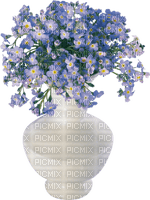 Kaz_Creations Deco Flowers Flower Blue Purple Vase - png grátis
