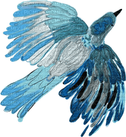 Watercolour Bird blue artsy creative - bezmaksas png