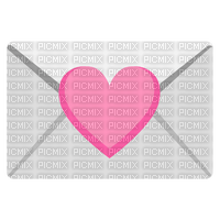 pink heart letter - kostenlos png