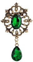 Gems Brooch Green - By StormGalaxy05 - png ฟรี