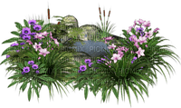 Kaz_Creations Flowers Pond - PNG gratuit